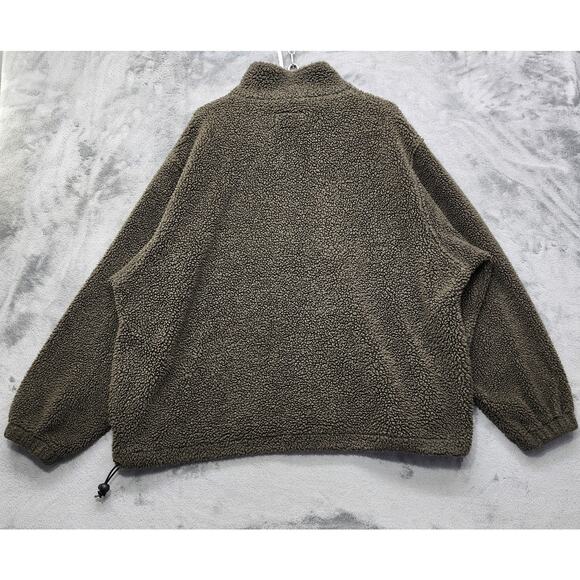 Pendleton Sweater Mens XL Brown 1/4 Zip Pullover Sherpa Drawcord Hem Outdoors - Picture 3 of 9